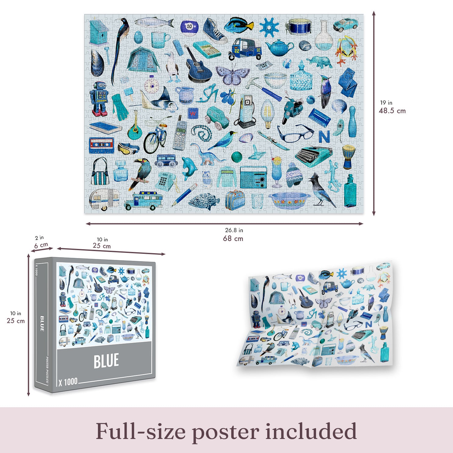 Blaues Puzzle (1000 Teile)