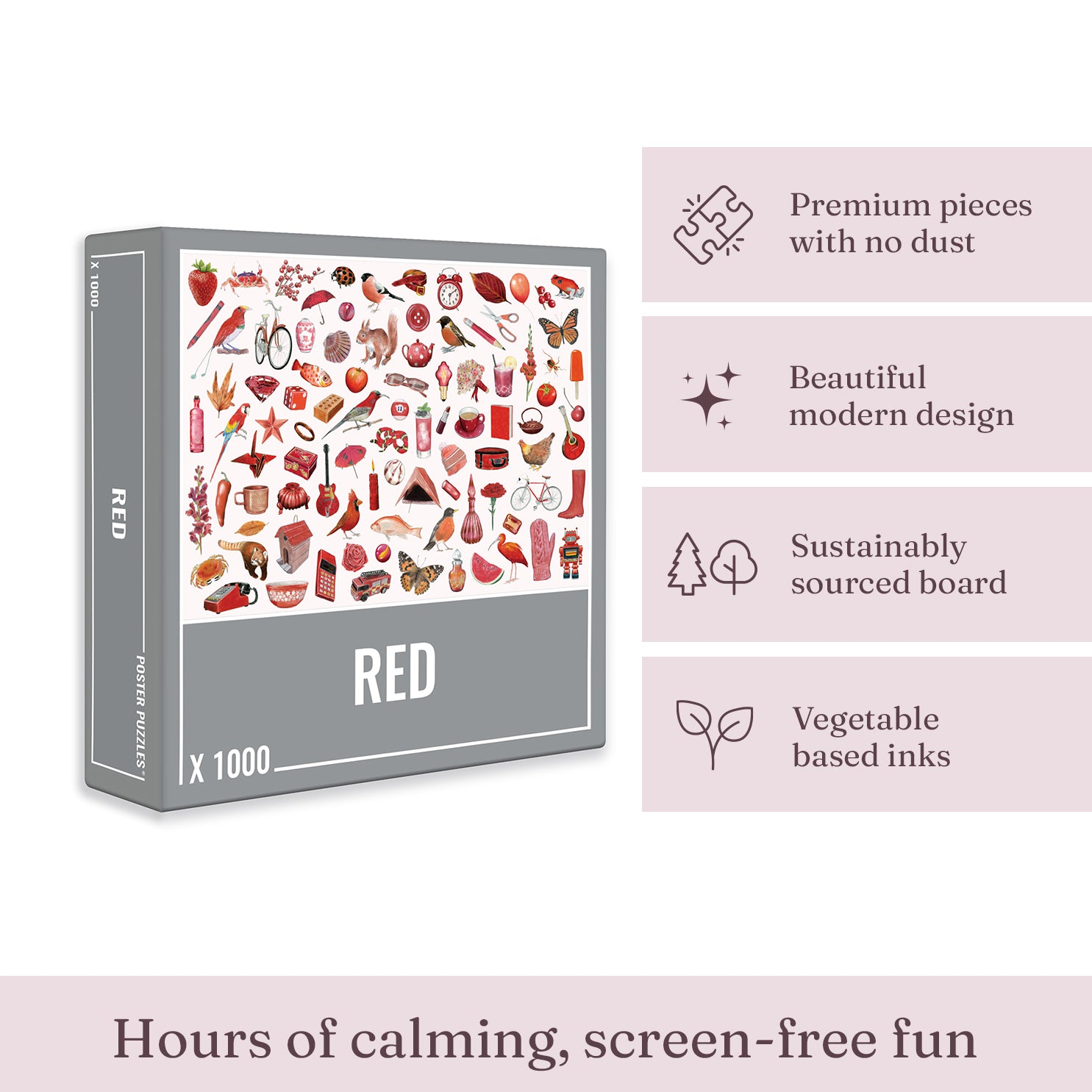 Red Jigsaw Puzzle (1000 pieces)