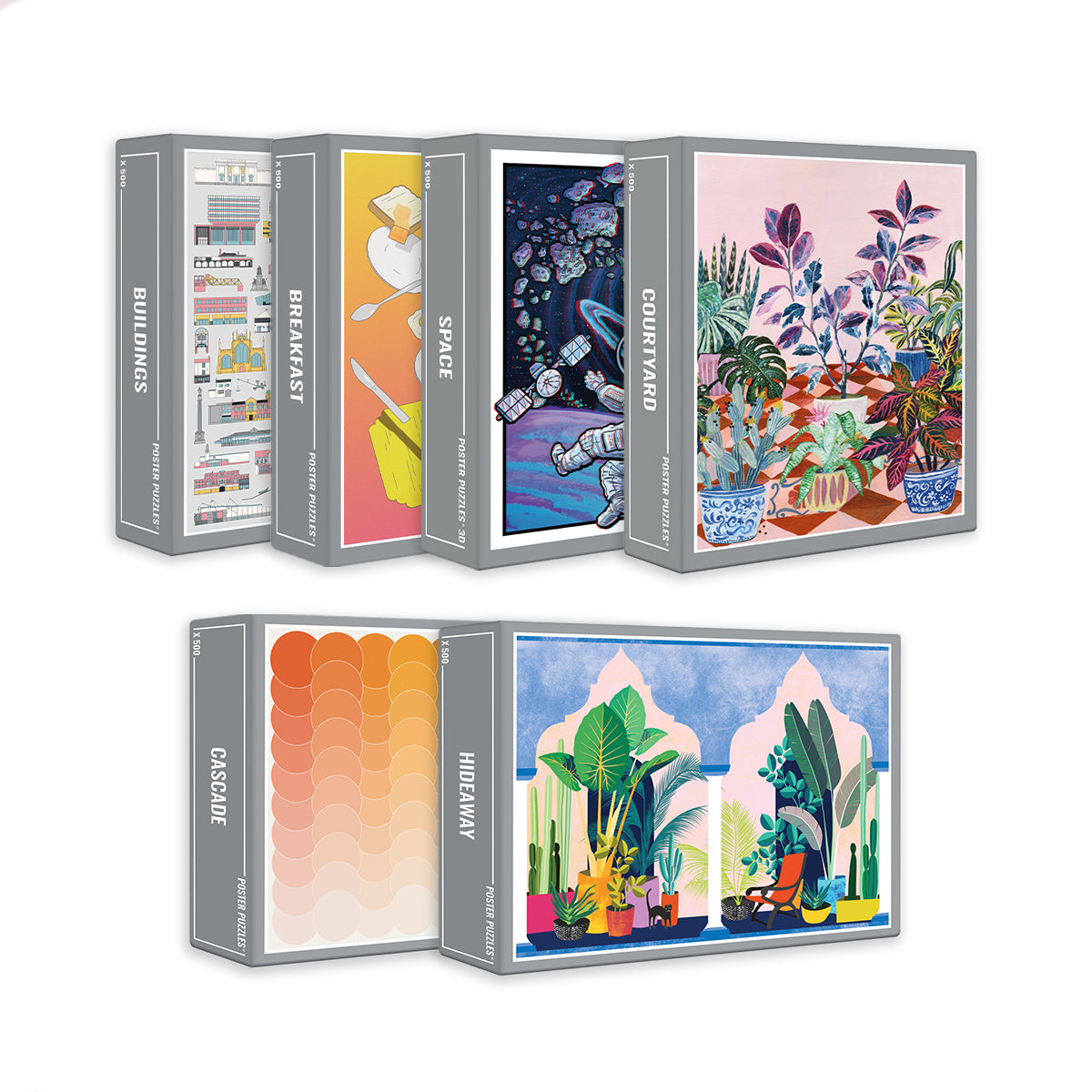 500 Piece Puzzle Bundle (6 x 500 Piece Puzzles) – Cloudberries