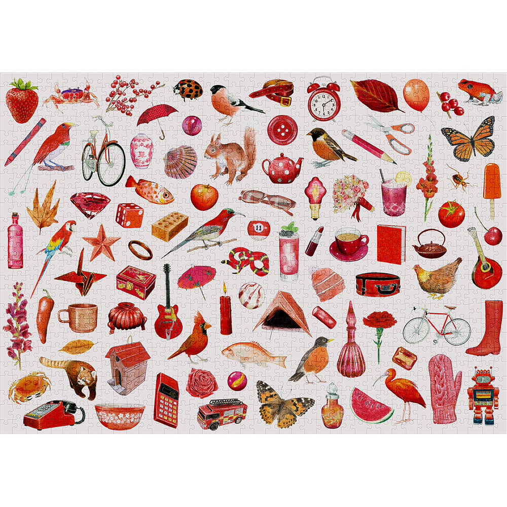 Red Jigsaw Puzzle (1000 pieces) image 1
