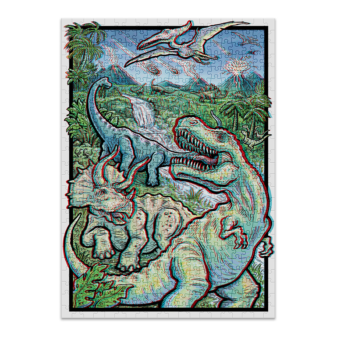 Dinosaurs 3D Jigsaw Puzzle (500 pieces) image 1