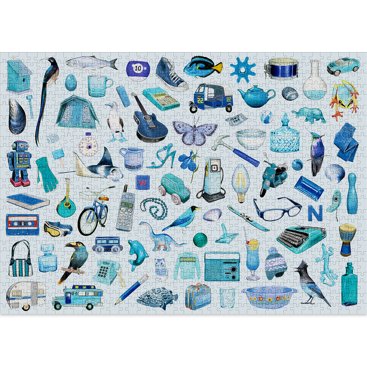 Blue Jigsaw Puzzle (1000 pieces) image 1