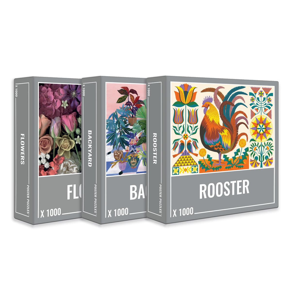 Floral Puzzle Bundle (3 x 1000 Piece Puzzles)
