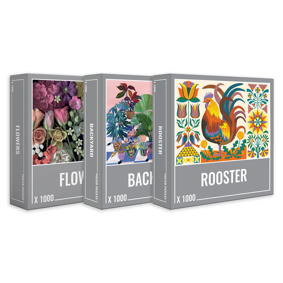 Floral Puzzle Bundle (3 x 1000 Piece Puzzles)