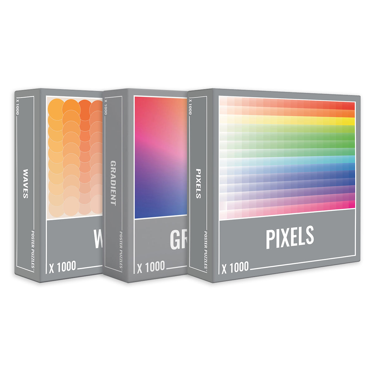 Gradient Puzzle Bundle (3 x 1000 Piece Puzzles)