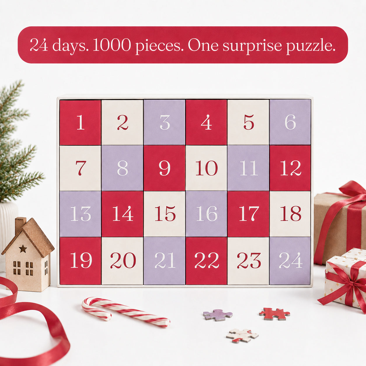 Im Dunkeln leuchtender Puzzle-Adventskalender