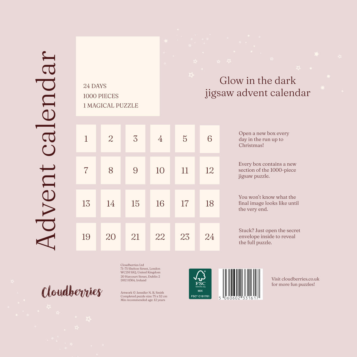 Glow in the Dark Puzzle Advent Calendar