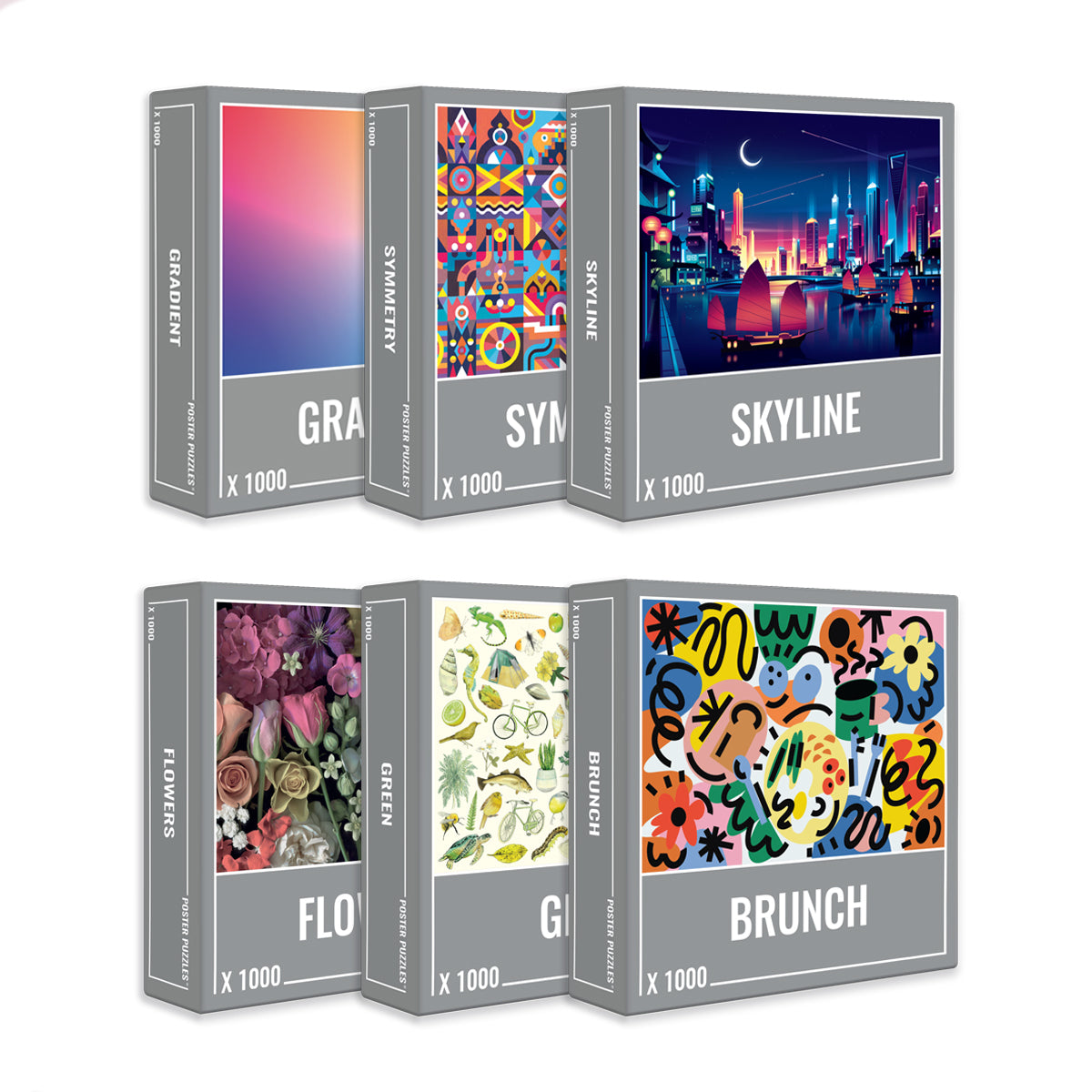 Deluxe 1000 Piece Puzzle Bundle (6 pack)