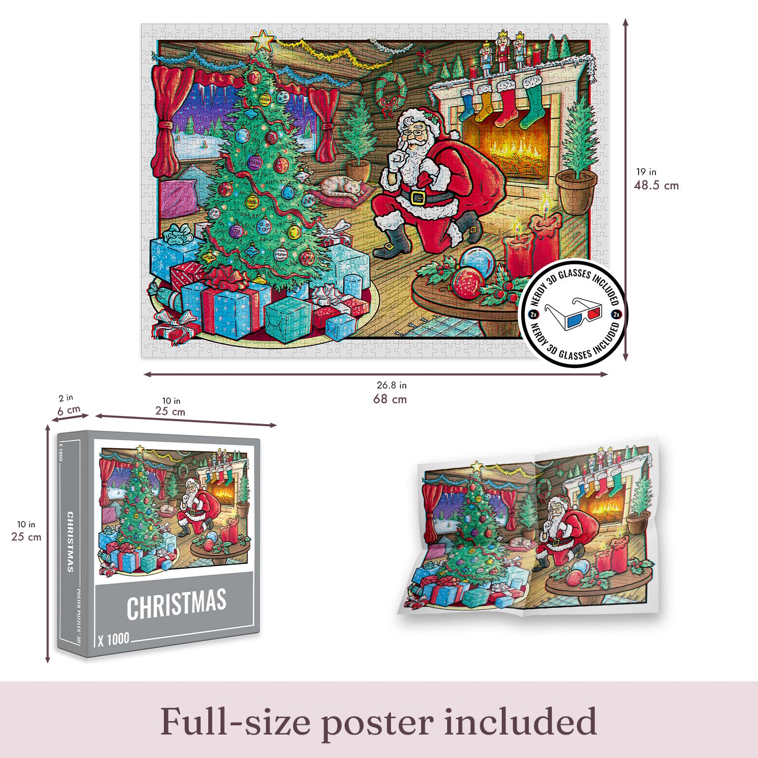 Christmas 3D Jigsaw Puzzle (1000 pieces)