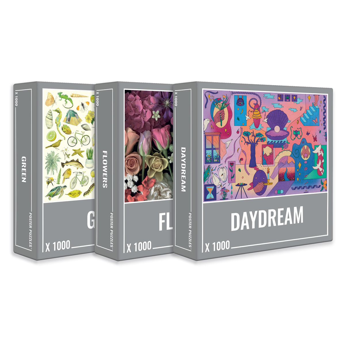 Floral Puzzle Bundle (3 x 1000 Piece Puzzles)