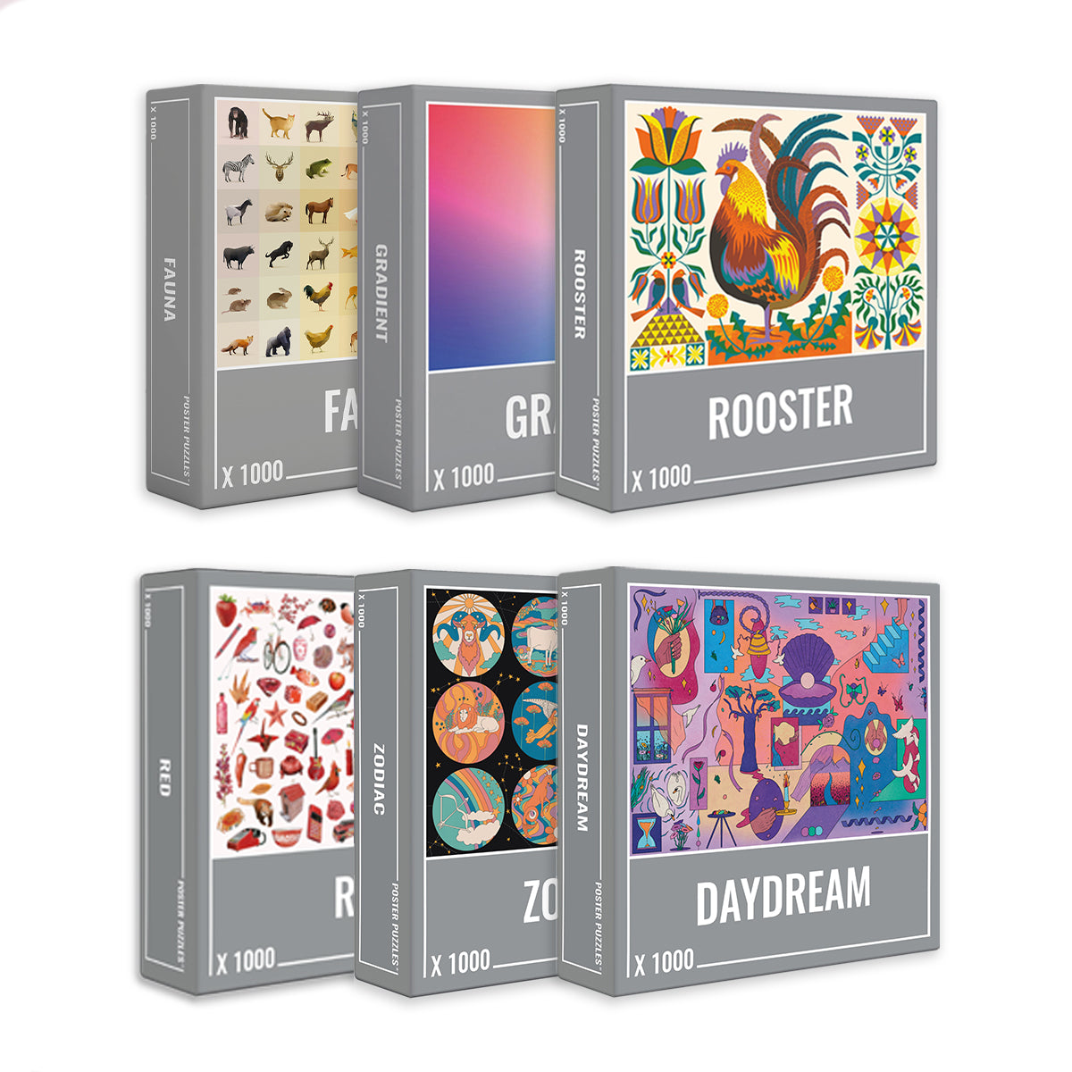 Deluxe 1000 Piece Puzzle Bundle (6 pack)