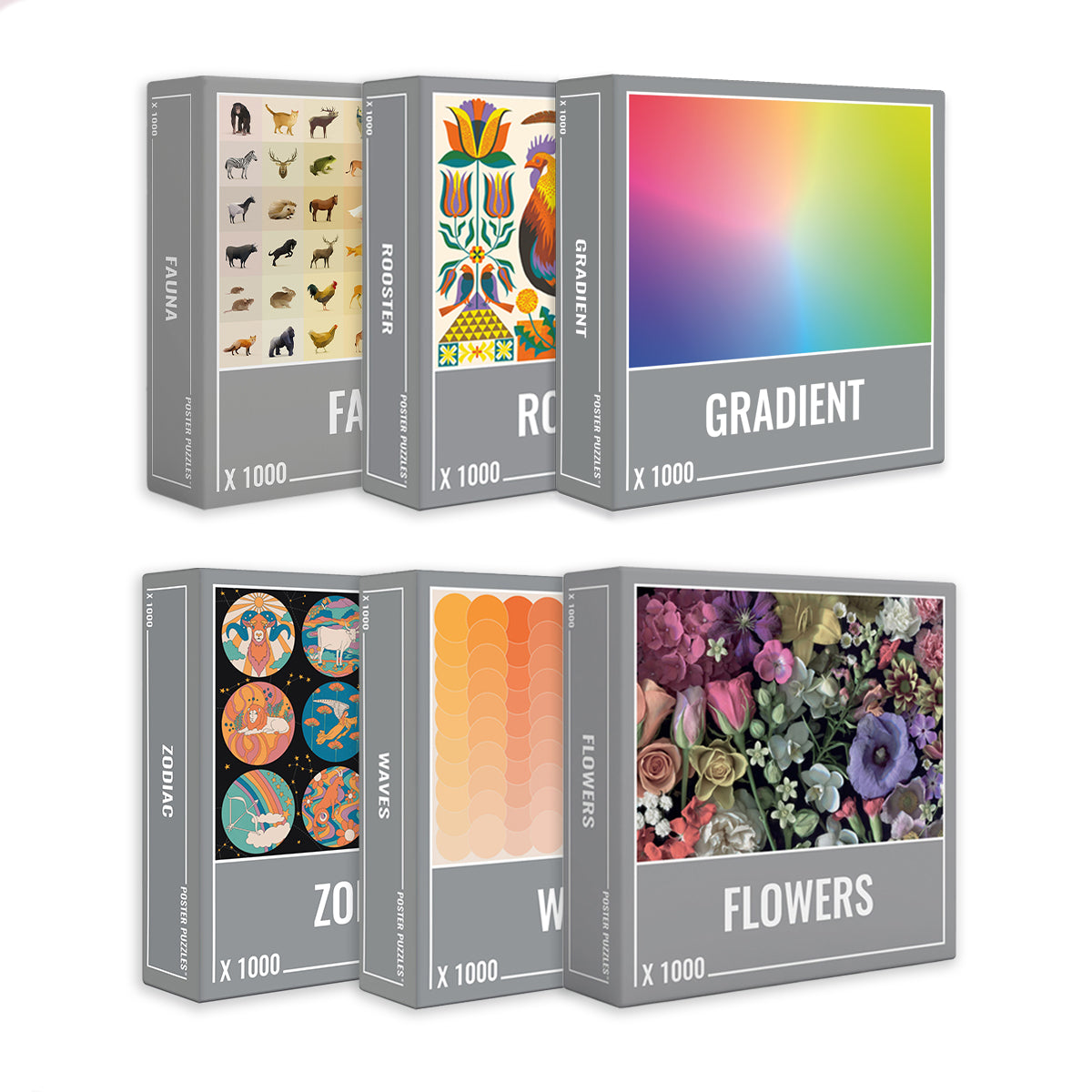 Deluxe 1000 Piece Puzzle Bundle (6 pack)