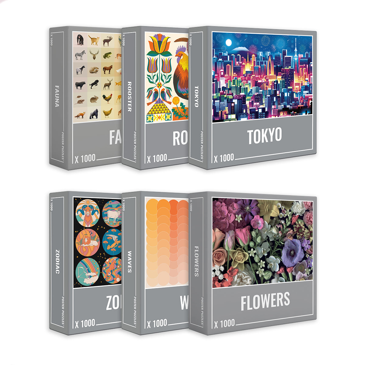 Deluxe 1000 Piece Puzzle Bundle (6 pack)