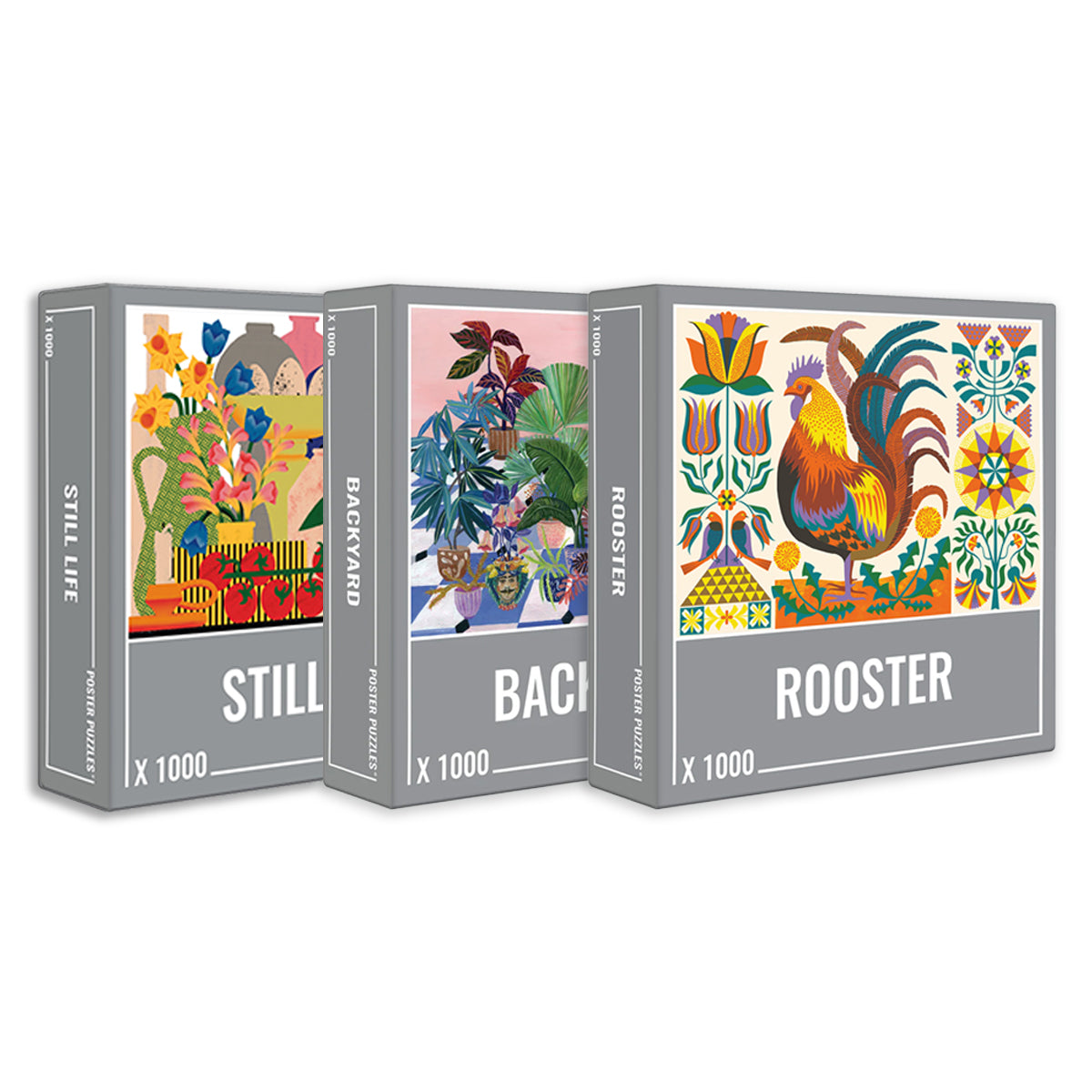 Floral Puzzle Bundle (3 x 1000 Piece Puzzles)