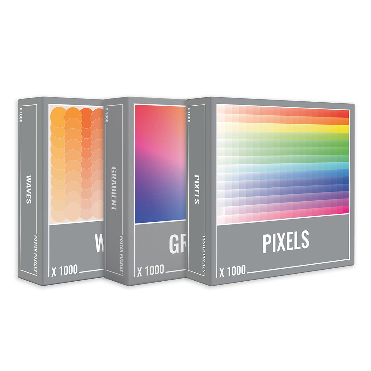 Gradient Puzzle Bundle (3 x 1000 Piece Puzzles)