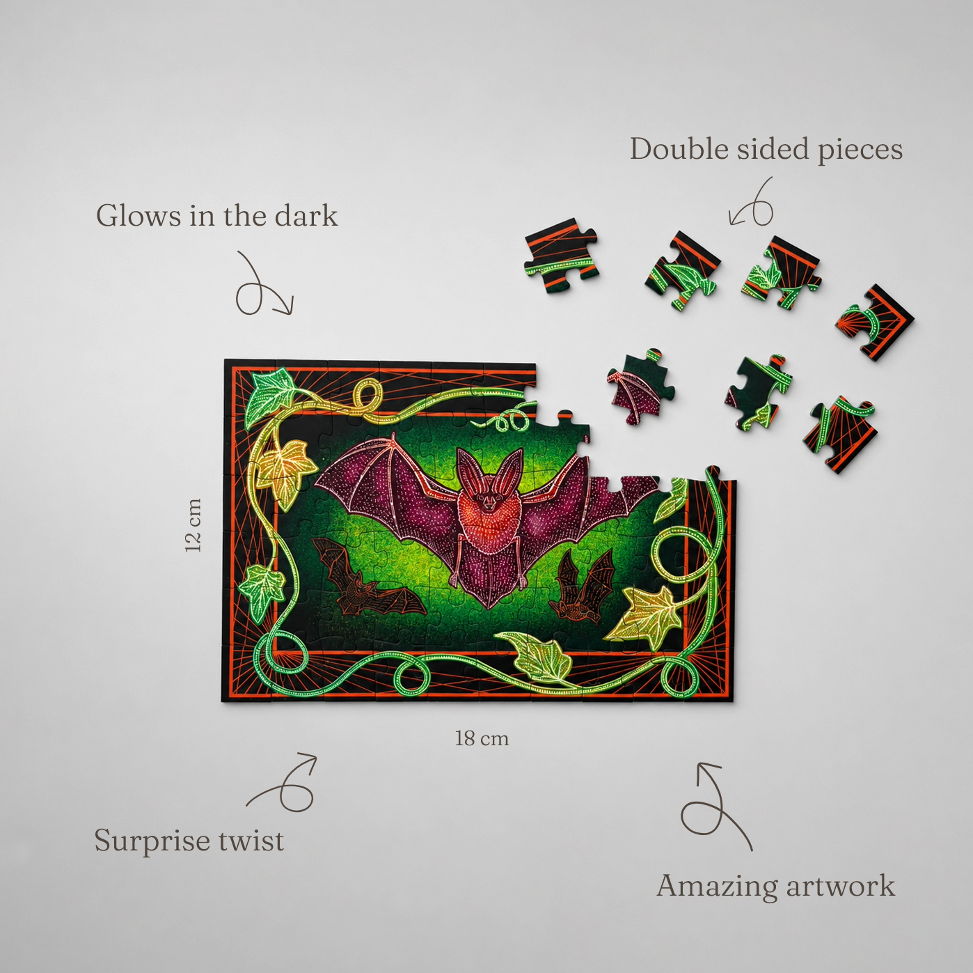 Halloween Countdown Calendar (13 x Glow In The Dark Puzzles)