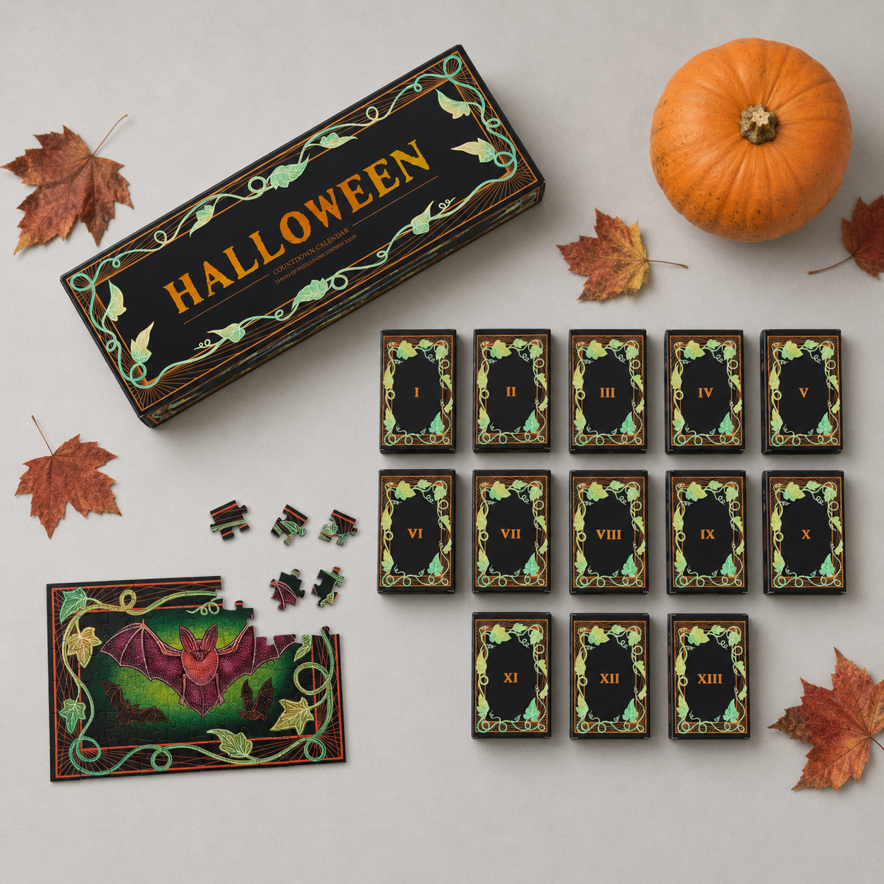 Halloween Countdown Calendar (13 x Glow In The Dark Puzzles)