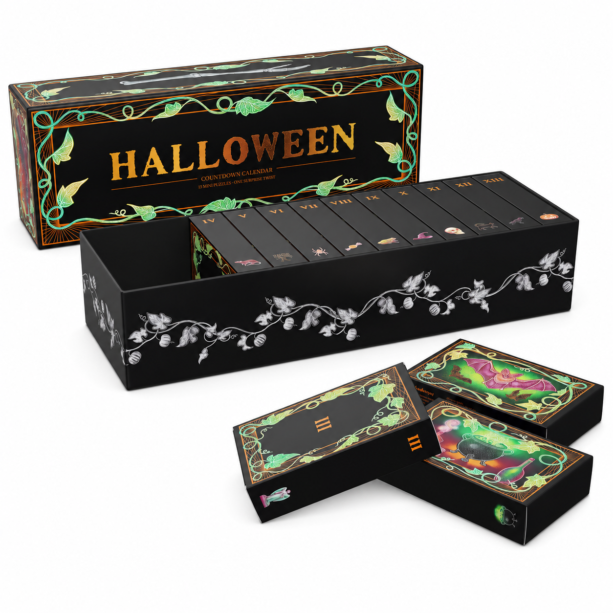 Halloween Countdown Calendar (13 x Glow In The Dark Puzzles)