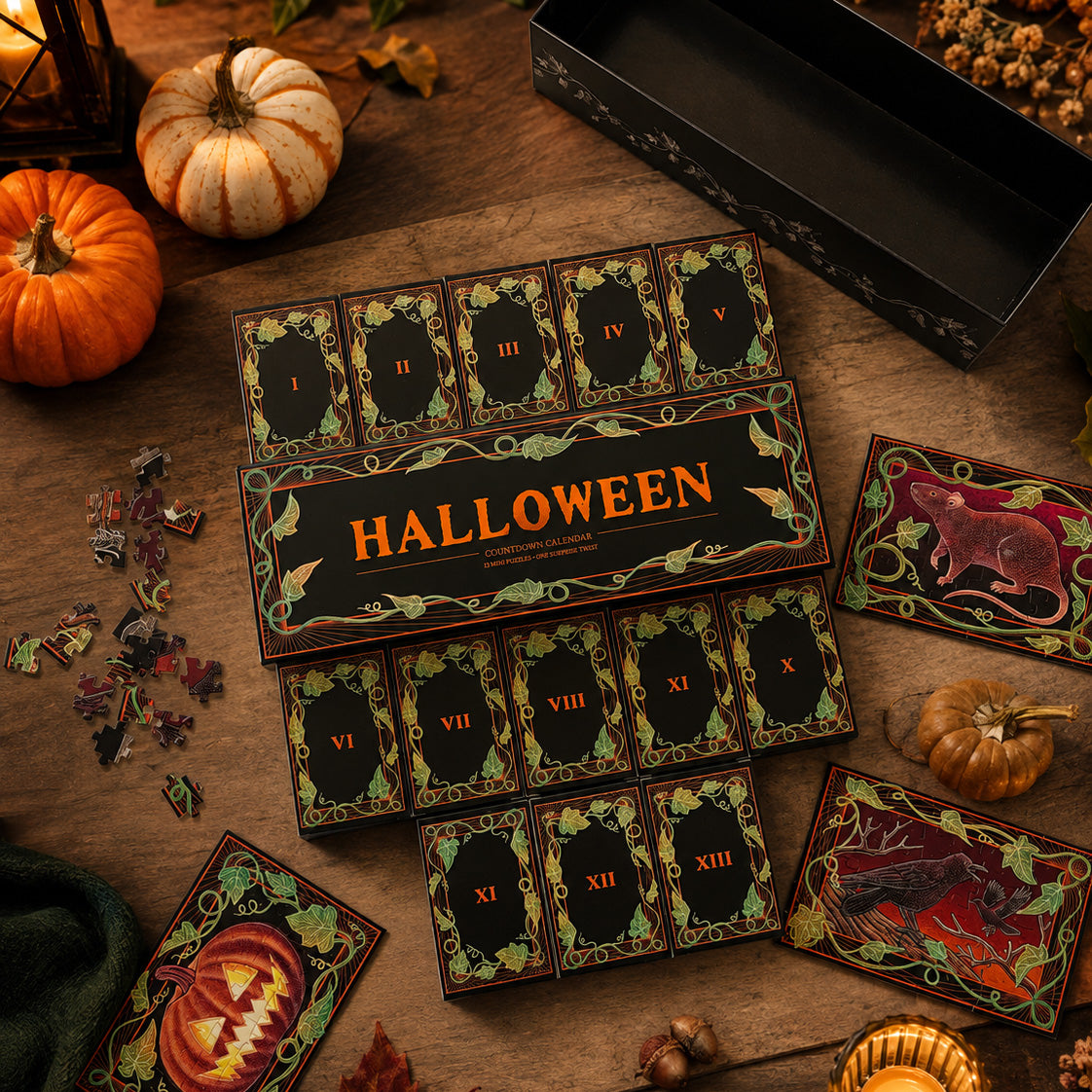 Halloween Countdown Calendar (13 x Glow In The Dark Puzzles)