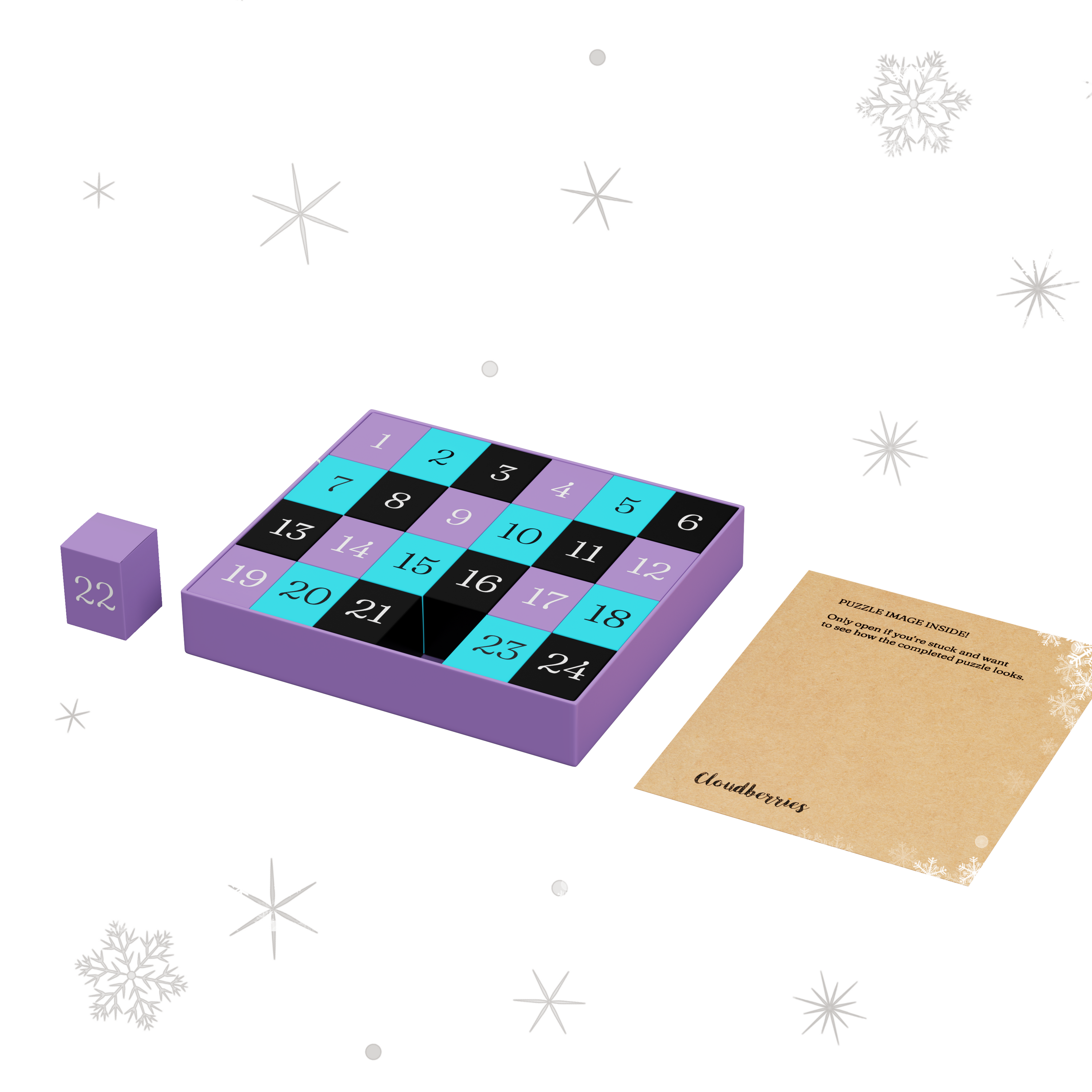 Im Dunkeln leuchtender Puzzle-Adventskalender