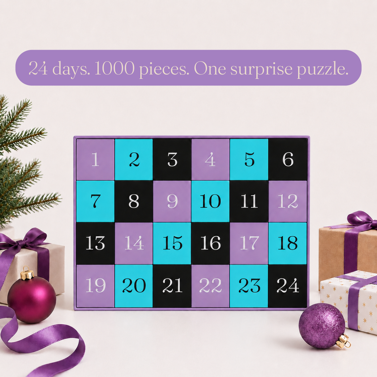 Im Dunkeln leuchtender Puzzle-Adventskalender