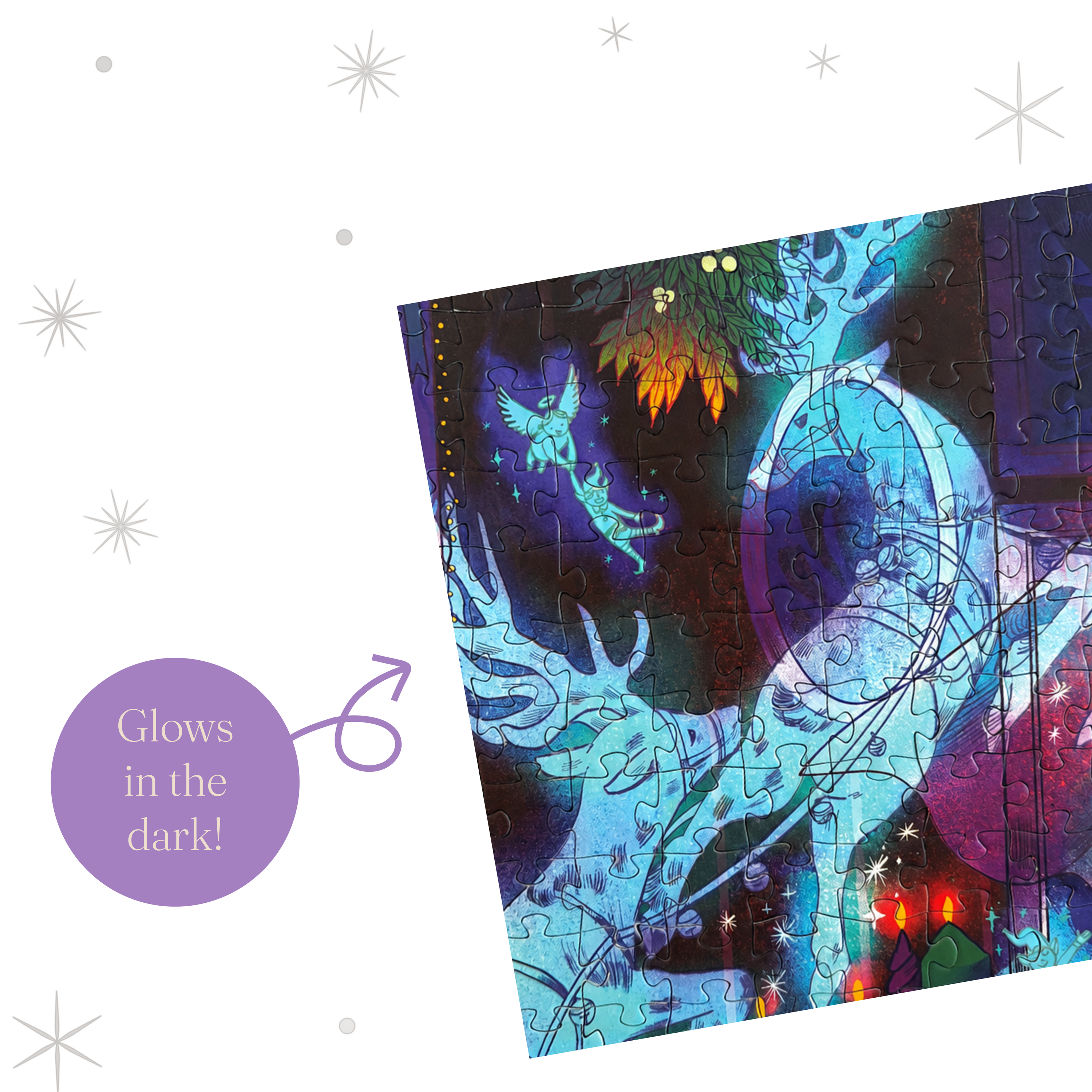Im Dunkeln leuchtender Puzzle-Adventskalender
