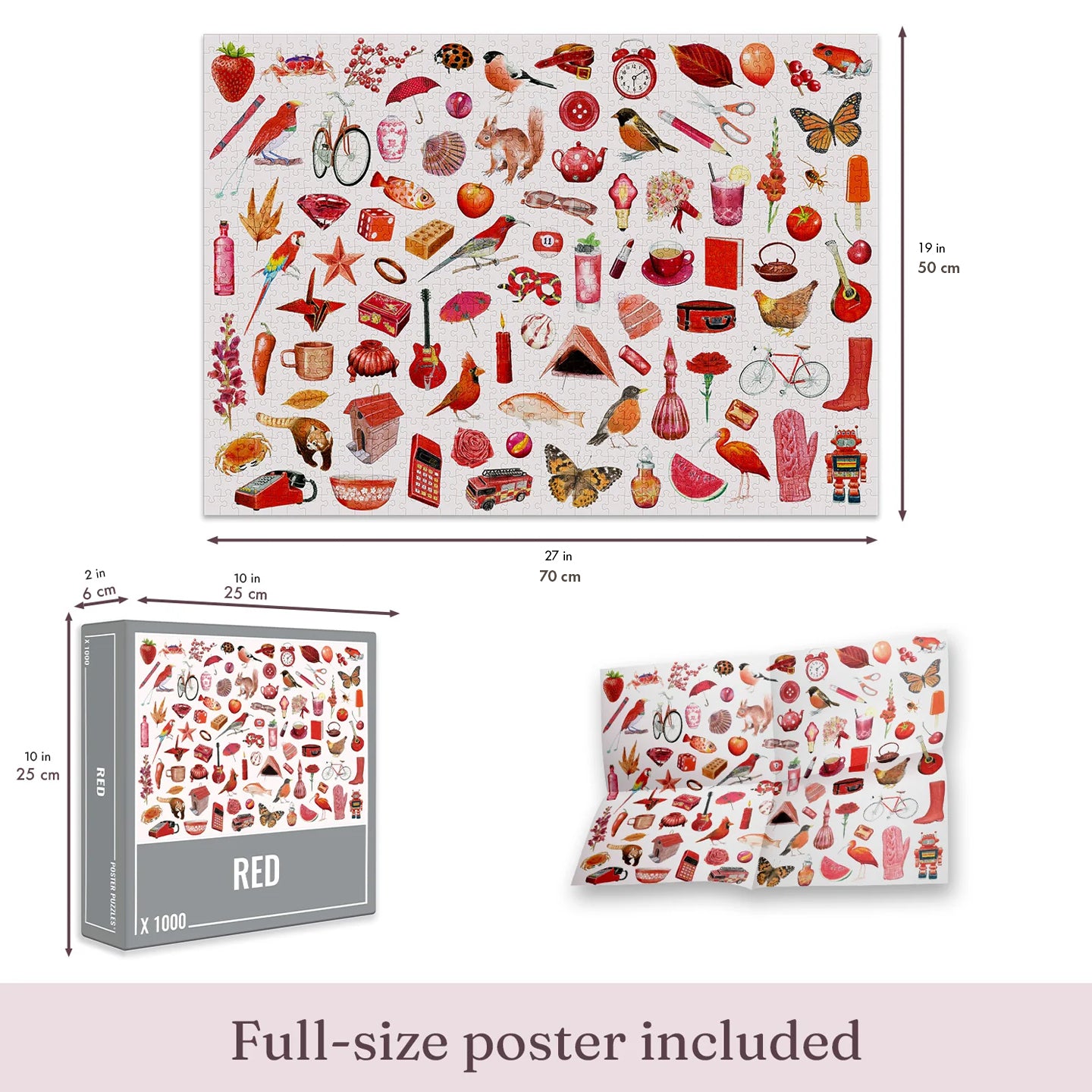 Rotes Puzzle (1000 Teile)