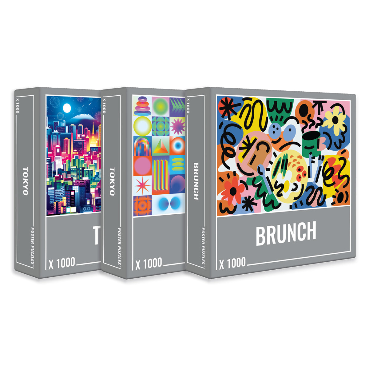 Colorful Puzzle Bundle (3 x 1000 Piece Puzzles)