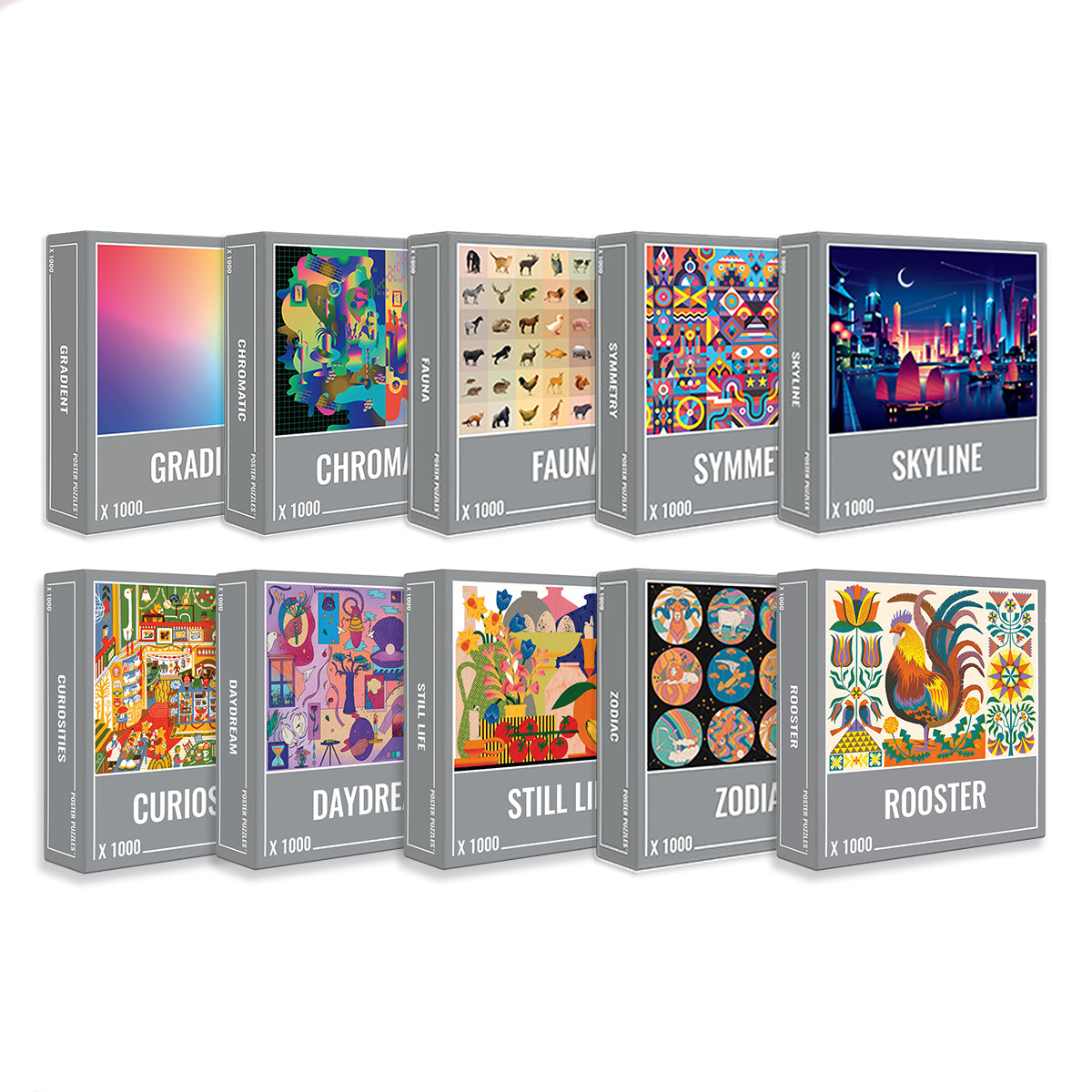 Mega 1000 Piece Puzzle Bundle (10 pack)