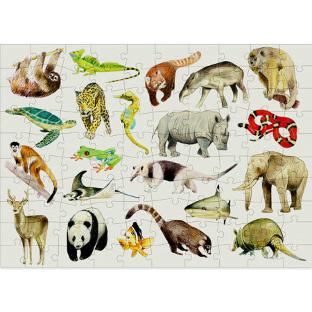 Hello World! Animals 4 Pack - 100 Piece Kids Puzzle | MasterPieces