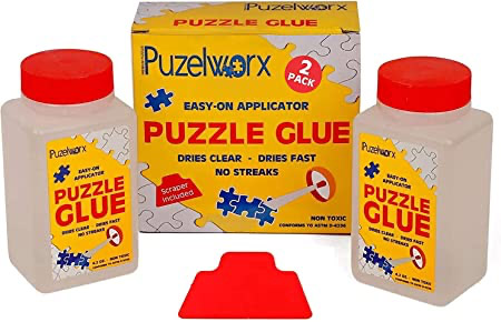 Preserve 2 x 1000 Piece Puzzle - Clear Puzzle Glue Sheets Extra Large Thick  No Mess Jigsaw Puzzle Saver Peel and Stick Adhesive Backing to Preserve